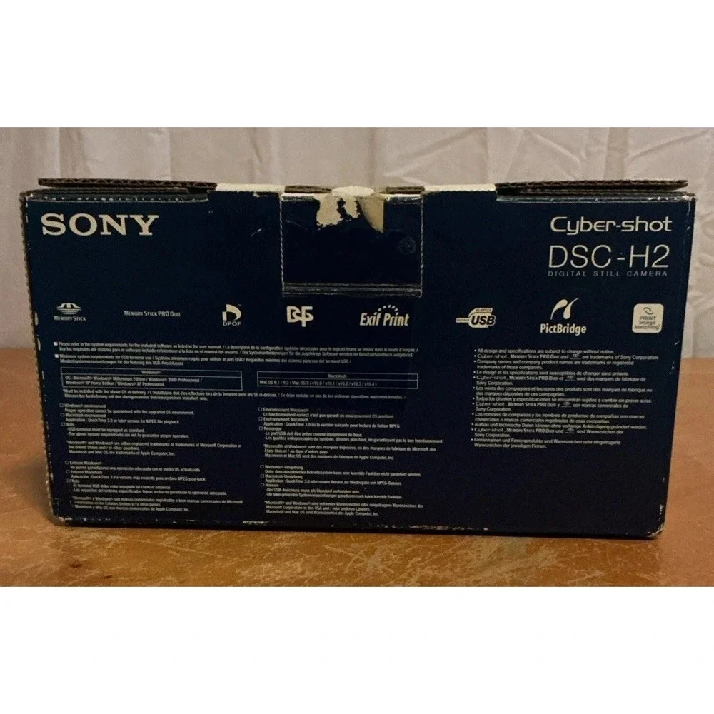 Sony Cyber-shot DSC-H2 6.0MP Digital Camera 12x Optical Zoom In Original Box